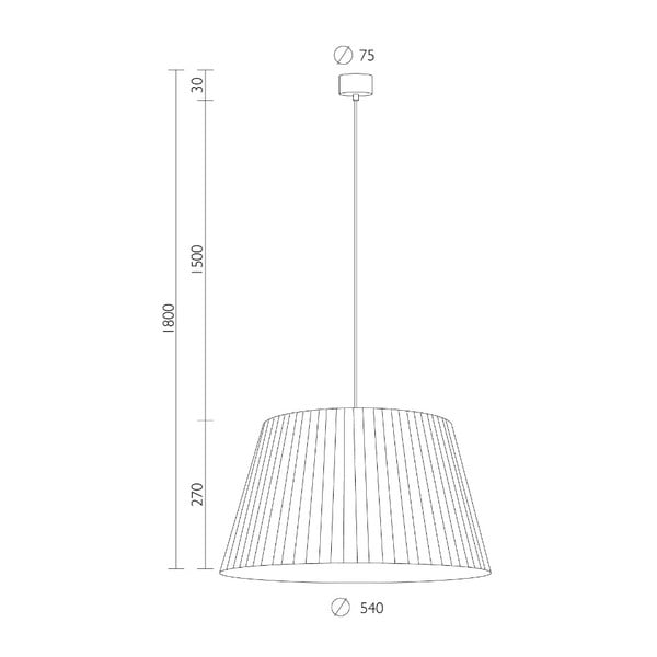 Béžové závěsné svítidlo Sotto Luce Kami, ⌀ 54 cm-image-1