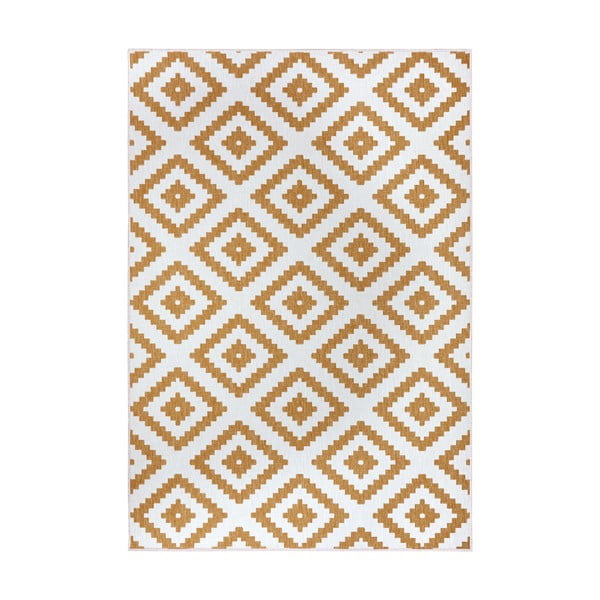 Okrově žluto-bílý venkovní koberec 80x150 cm Malta – NORTHRUGS