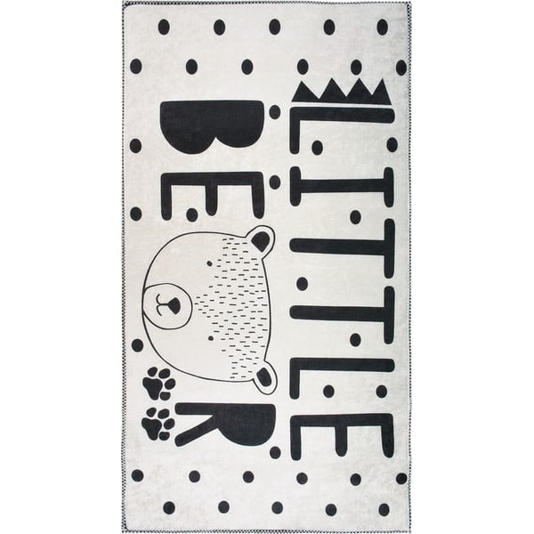 Černobílý pratelný dětský koberec 160x230 cm Little Bear – Vitaus