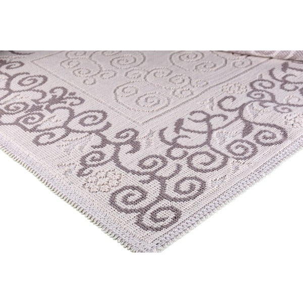Šedobéžový bavlněný koberec Vitaus Orkide, 60 x 90 cm-image-2