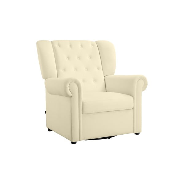 Bílé sametové houpací chesterfield křeslo Lillyse – Støraa