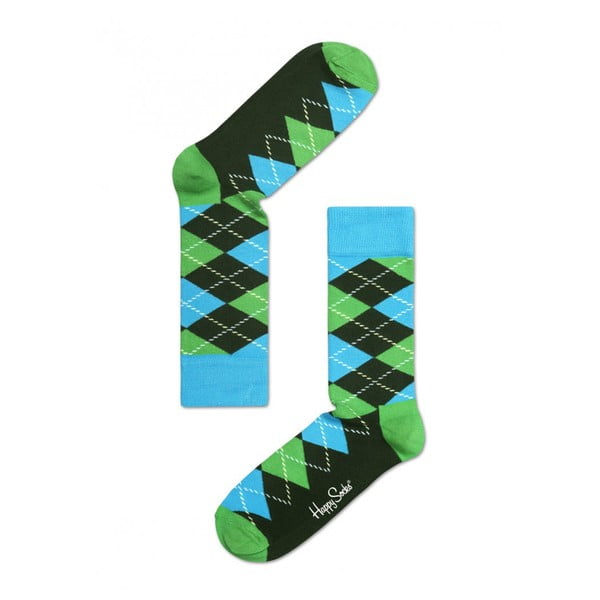 Ponožky Happy Socks Green and Blue, vel. 36-40