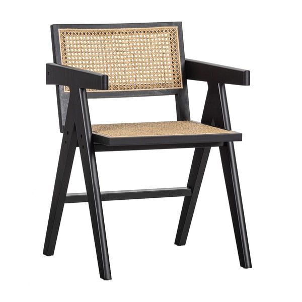 Černá jídelní židle z borovicového dřeva Gunn – WOOOD