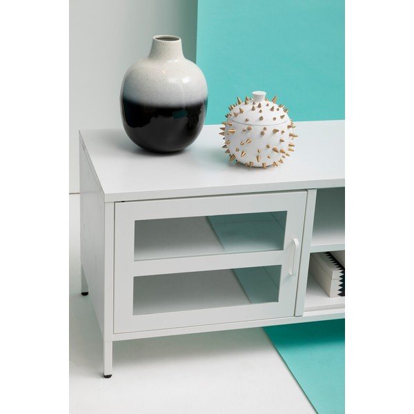 Bílý ocelový TV stolek 150x50x45 cm Acier – Premier Housewares-image-2