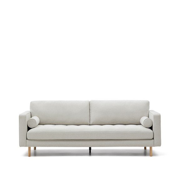 Žinylková pohovka šedobéžová 222 cm Debra – Kave Home