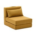 Rozkládací křeslo v hořčicové barvě Arty – Kave Home