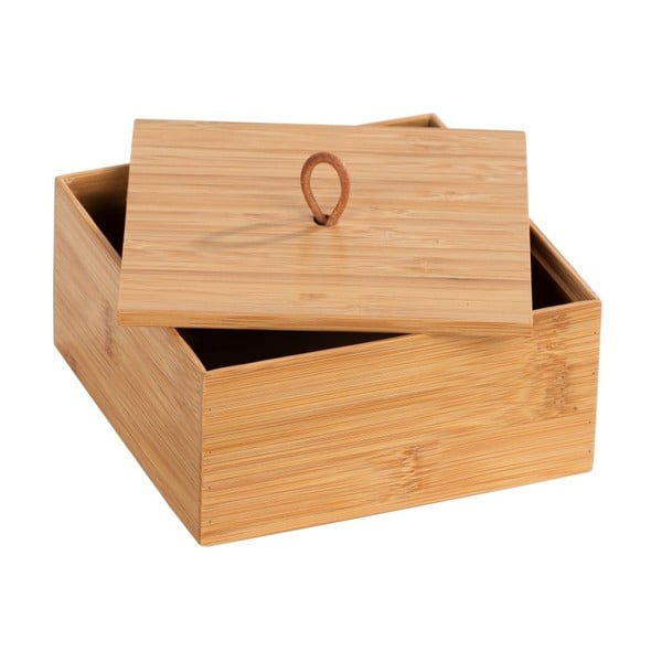 Bambusový box s víkem Wenko Terra, šířka 15 cm-image-2