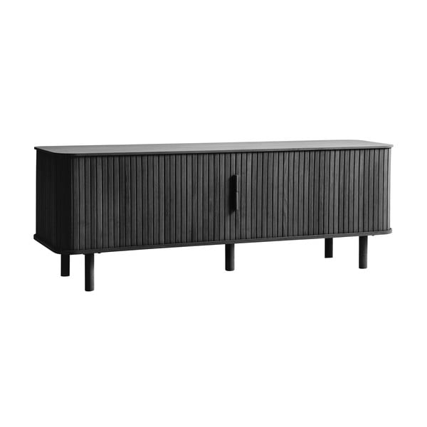 Černý TV stolek v dekoru dubu 160x56 cm Cavo – Unique Furniture-image-4
