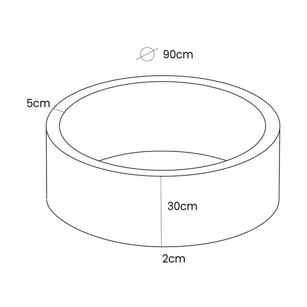 Šedomodrý sametový bazének s míčky ø 90x30 cm Montessori – Meowbaby-image-4