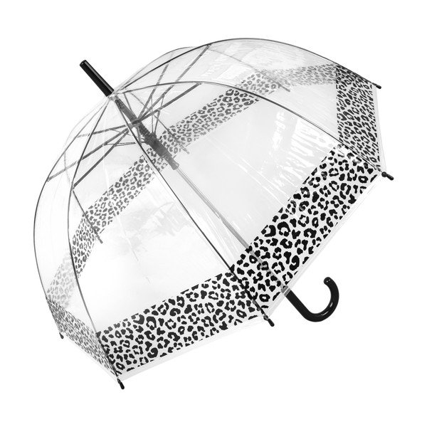 Transparentní holový deštník Ambiance Leopard, ⌀ 85 cm