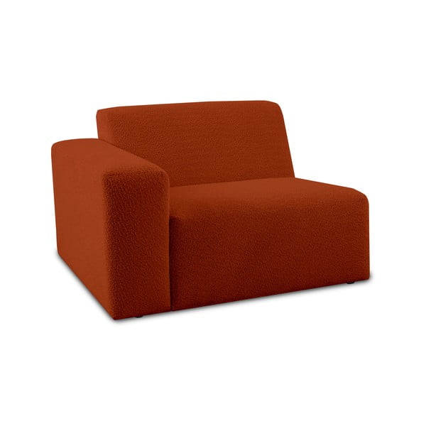 Modul pohovky z textilie bouclé v cihlové barvě (levý roh) Roxy – Scandic-image-1