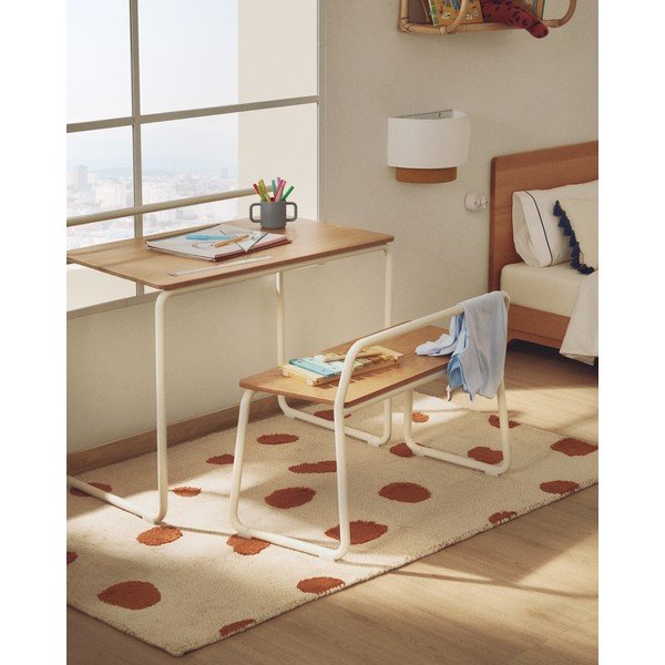 Dětský psací stůl s deskou v dekoru jasanového dřeva 45x82 cm Tinn – Kave Home-image-1