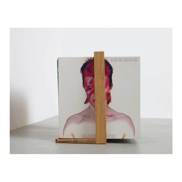 Stojan na gramofonové desky z dubového dřeva das kleine b Vinyl, 26 x 35 cm-image-4