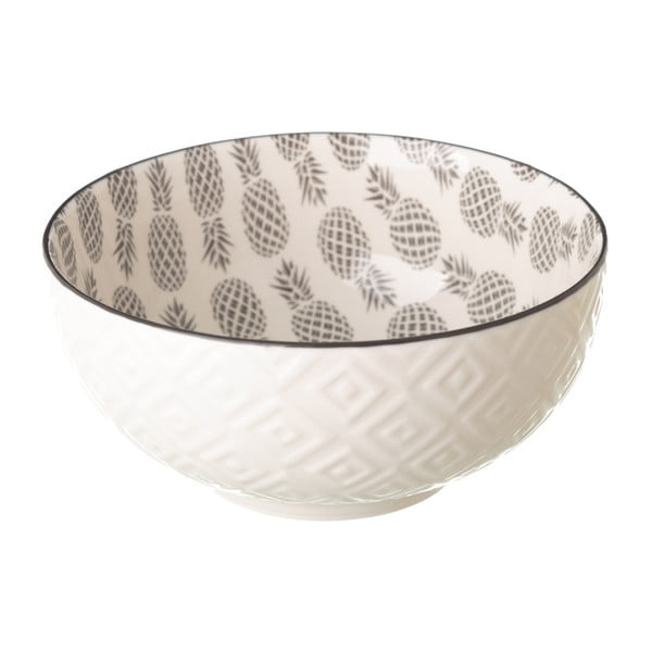 Šedo-bílá porcelánová miska Unimasa Pinna, ⌀ 14,9 cm
