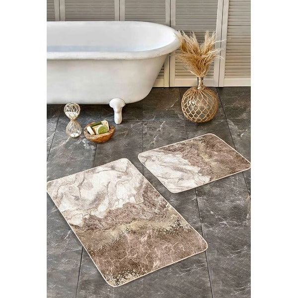 Hnědé koupelnové předložky v sadě 2 ks 60x100 cm – Mila Home-image-4