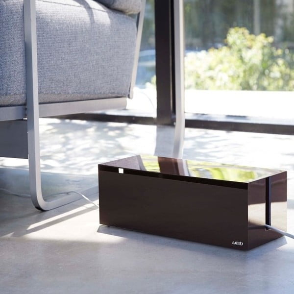 Černo-hnědý box na nabíječky YAMAZAKI Web Cable Box-image-4