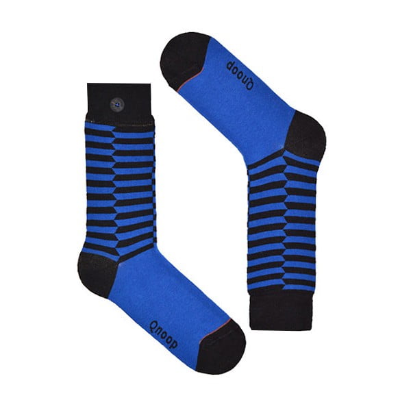Ponožky Qnoop Linear Skewed Blue, vel. 43-46