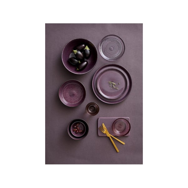 Černá/fialová miska z kameniny 1 l Gastro Black/Purple – Bitz-image-3