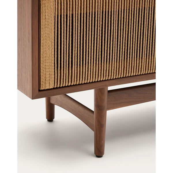 Hnědý TV stolek v dekoru ořechu 200x50 cm Elan – Kave Home-image-4