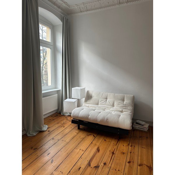 Rozkládací pohovka v petrolejové barvě 140 cm Roots Black Night – Karup Design-image-1