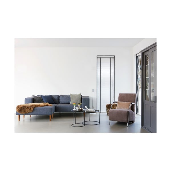 Černý konferenční stolek WOOOD Ivar, Ø 56 cm-image-1