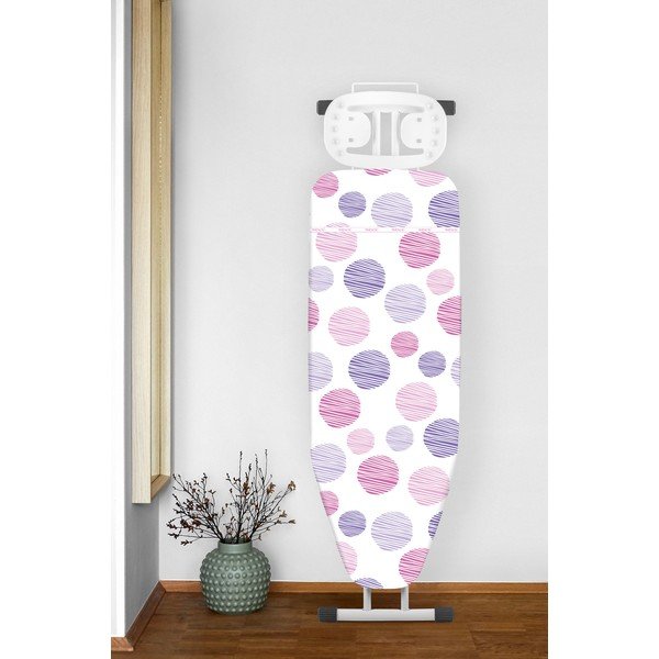 Bílo-fialový potah na žehlicí prkno Wenko Dots S-image-1