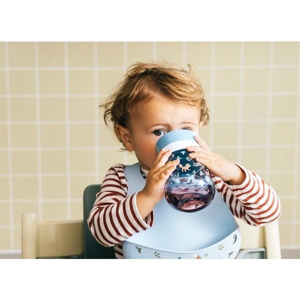 Světle zelený plastový dětský hrnek 300 ml Little Farm – Mepal-image-1