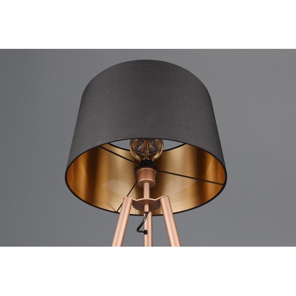 Hnědá stojací lampa s poličkou (výška 152 cm) Colette – Reality-image-3