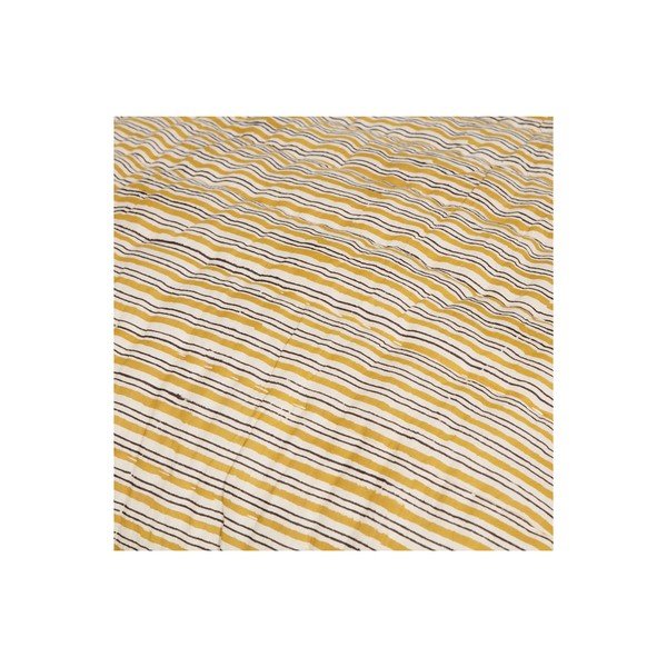 Bavlněný přehoz v hořčicové barvě na dvoulůžko 220x265 cm Chevron – BePureHome-image-4