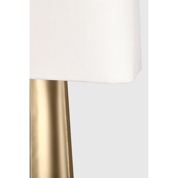 Stojací lampa ve zlaté barvě s textilním stínidlem (výška 151 cm) Tripura – Bizzotto-image-2