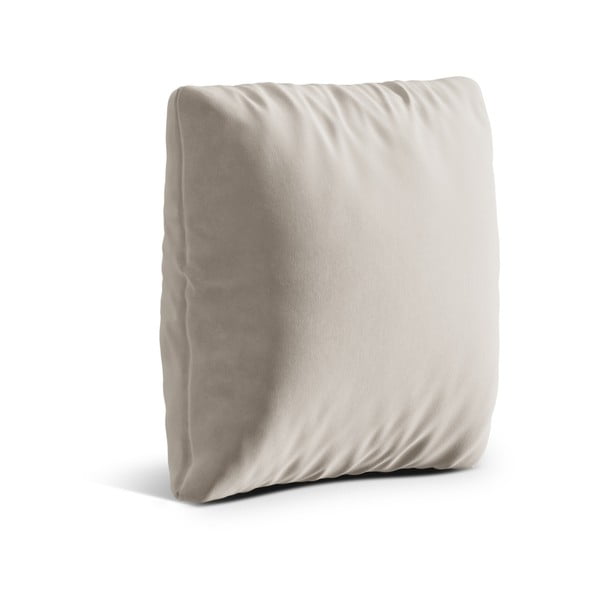 Béžový sametový polštář na gauč Kemi – Cosmopolitan Design-image-1