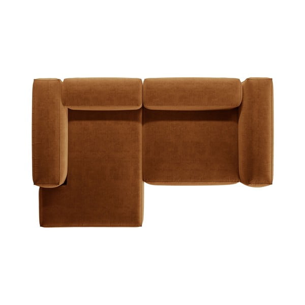 Rohová pohovka v cihlové barvě (levý roh/s lenoškou) Bergamo – Cosmopolitan Design-image-3