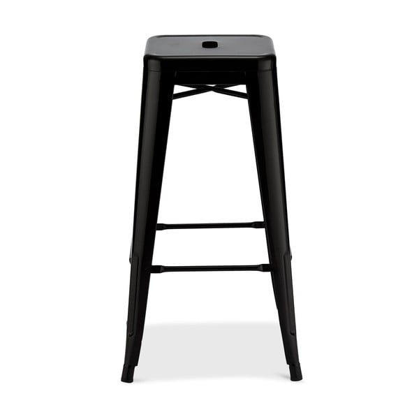 Černé kovové barové židle v sadě 2 ks 76 cm Korona – Furnhouse-image-2