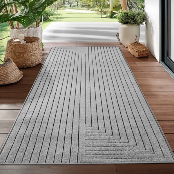Šedý vnitřní a venkovní běhoun 80x250 cm Nova 1202 – Ayyildiz Carpets-image-1