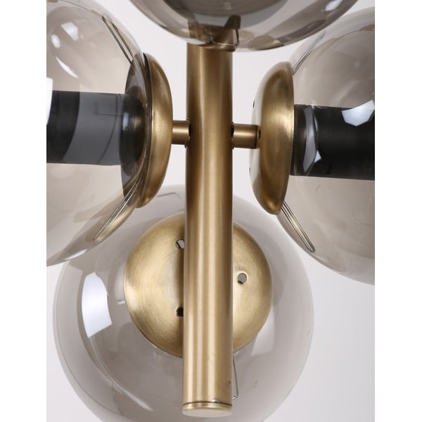 Závěsné svítidlo se skleněným stínidlem v šedo-zlaté barvě  ø 15 cm Forte – Squid Lighting-image-4