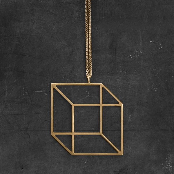 Náhrdelník Cube Gold z kolekce Geometry