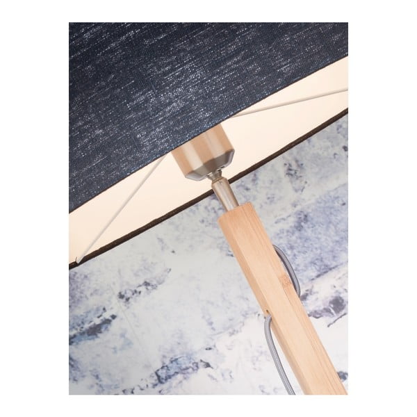 Stojací lampa s tmavě šedým stínidlem a konstrukcí z bambusu Good&Mojo Fuji-image-4