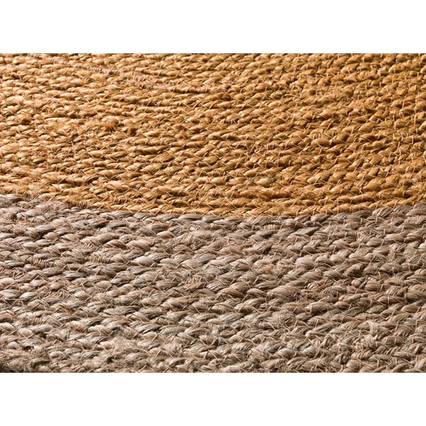 Kulatý koberec v přírodní a horčicové barvě ø 90 cm Mahon – Universal-image-2