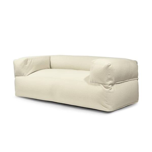Krémový sedací vak z textilie bouclé Sofa MooG – SLOWDOWN