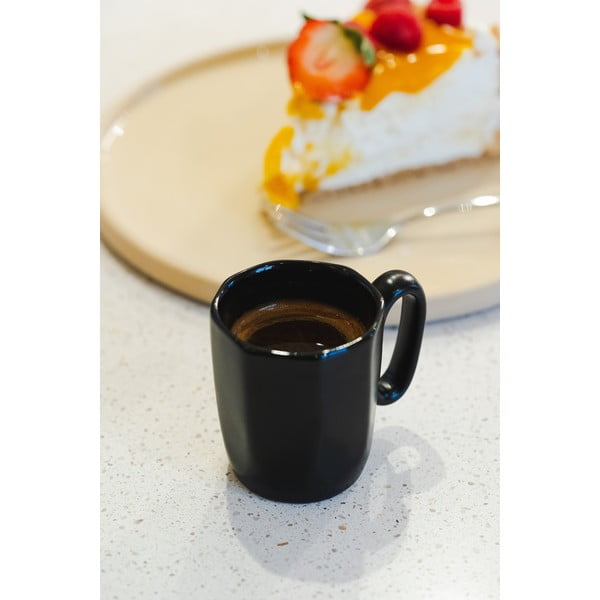 Černé hrnky na espresso z kameniny v sadě 2 ks 80 ml Fuori – Vialli Design-image-4