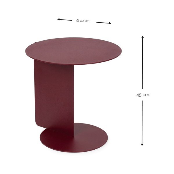 Ocelový kulatý odkládací stolek ø 40 cm Salsa – Spinder Design-image-3