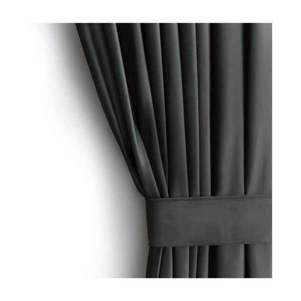 Šedý sametový dimout závěs 140x270 cm – Restilo-image-3