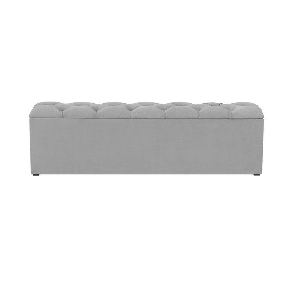 Šedý otoman k posteli s úložným prostorem Kooko Home Manna, 47 x 180 cm-image-1