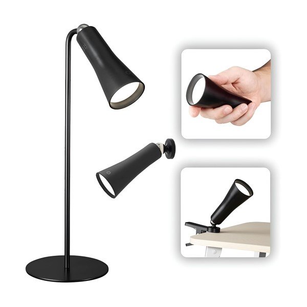 Matně černá kovová LED stolní lampa (výška 36 cm) Maxi – Reality-image-1