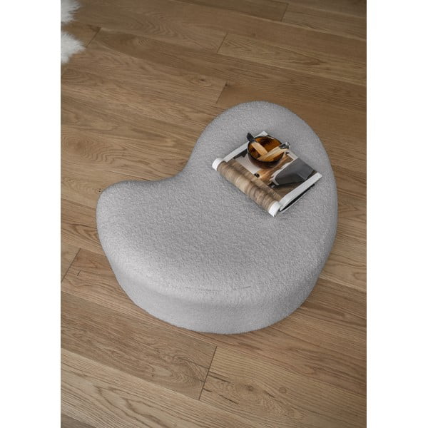 Šedý taburet z textilie bouclé Miuf – Miuform-image-3