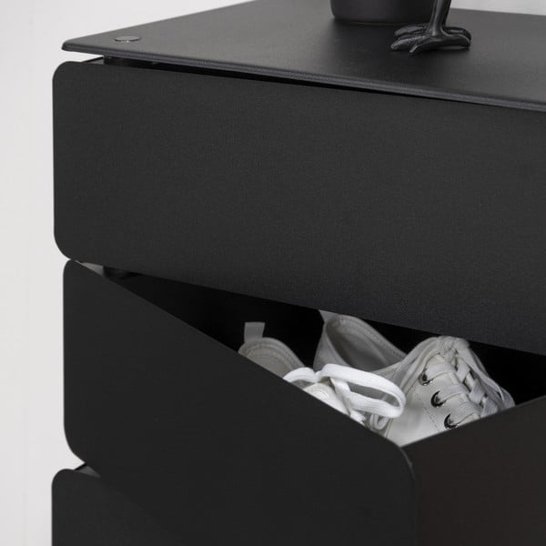 Černá kovová komoda 37x72x26 cm Joey – Spinder Design-image-3