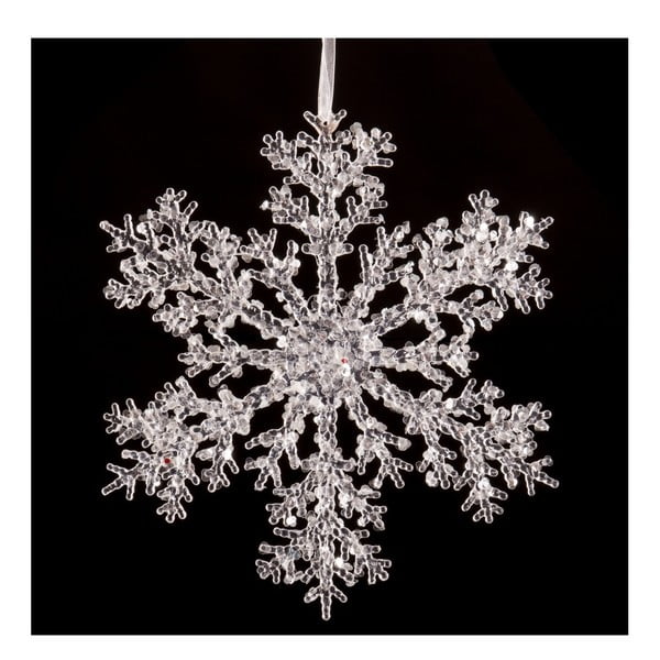Závěsná dekorace ve tvaru sněhové vločky Unimasa Snow, ⌀ 25 cm
