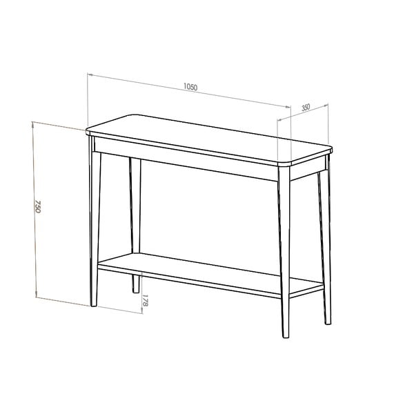Tmavě šedý konzolový stolek Ragaba Ashme, šířka 85 cm-image-1