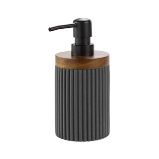 Antracitový dávkovač mýdla z polyresinu 350 ml Niagara – douceur d'intérieur