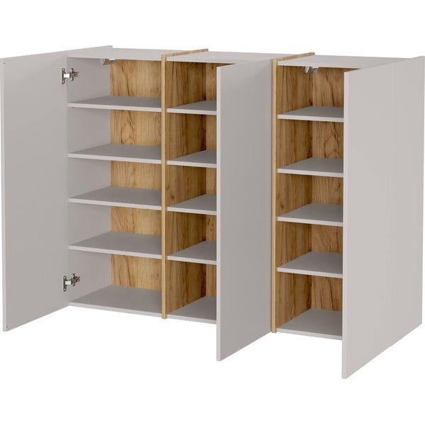 Krémová/v přírodní barvě předsíňová sestava 168x200x37 cm Libbiano – Germania-image-4